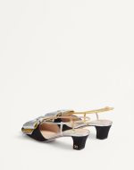 BOWOW SLINGBACK PUMPS IN MOIRÈ FABRIC 45MM - Image 6